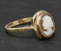 Preview: Ring mit Gemme aus 375 Gold, Antik ca. 1920