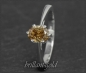 Preview: Diamant Ring 585 Gold, oval 1,06ct champagner