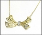 Preview: Diamant & 585 Gold Collier 0,35ct, Antik um 1930