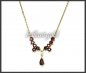 Preview: Collier 333 Gold mit 4ct roten Granaten, Antik