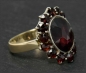 Preview: Antiker 6,5ct Granat Ring aus 333 Gold & Silber