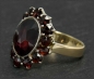 Preview: Antiker 6,5ct Granat Ring aus 333 Gold & Silber