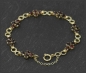 Mobile Preview: Granat & Gelbgold Armband, 8,5ct Granate, Vintage