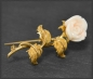 Preview: Antike 750 Gold Brosche, Engelskoralle Blüte