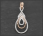 Preview: Anhänger mit 0,50ct Diamanten, Tropfen Form, 10K