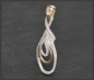 Preview: Anhänger mit 0,50ct Diamanten, Tropfen Form, 10K