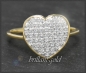 Preview: Herz Diamant Ring mit 0,20ct, 10 Karat Gold