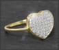 Preview: Herz Diamant Ring mit 0,20ct, 10 Karat Gold