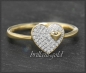 Preview: Herz Ring mit 0,22ct Diamanten aus 10 Karat Gold