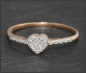 Preview: Herz 10K Gold Ring, 0,14ct Diamanten, Damenring