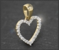 Preview: Herz Anhänger 10K Gold, Brillanten 0,16ct