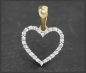 Preview: Herz Anhänger 10K Gold, Brillanten 0,16ct