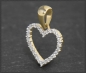 Preview: Herz Anhänger 10K Gold, Brillanten 0,16ct