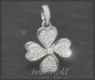 Preview: Anhänger "Kleeblatt"; 0,40ct Diamanten, 10K Gold
