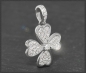 Preview: Anhänger "Kleeblatt"; 0,40ct Diamanten, 10K Gold