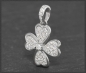 Preview: Anhänger "Kleeblatt"; 0,40ct Diamanten, 10K Gold