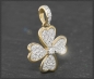 Preview: Anhänger "Kleeblatt"; 0,40ct Diamanten, 10K Gold