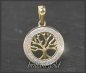 Preview: Anhänger 10K Gold Lebensbaum, 0,19ct Diamanten