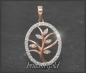 Preview: Anhänger 10K Gold Lebensbaum, 0,20ct Diamanten