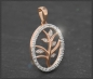 Preview: Anhänger 10K Gold Lebensbaum, 0,20ct Diamanten