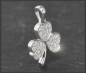 Preview: Anhänger "Kleeblatt"; 0,30ct Diamanten, 10K Gold