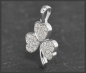 Preview: Anhänger "Kleeblatt"; 0,30ct Diamanten, 10K Gold