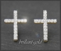 Preview: Diamant Kreuz Ohrstecker 0,25ct; River & Si