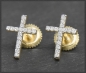 Preview: Diamant Kreuz Ohrstecker 0,25ct; River & Si