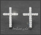 Preview: Diamant Kreuz Ohrstecker 0,25ct; River & Si