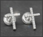 Preview: Diamant Kreuz Ohrstecker 0,25ct; River & Si