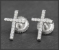 Preview: Diamant Kreuz Ohrstecker 0,25ct; River & Si