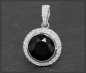 Preview: Gold Anhänger mit 3,15ct Diamant & Onyx