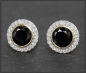 Preview: Ohrstecker mit 2,45ct Diamant & Onyx, 10K