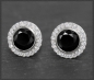 Preview: Ohrstecker mit 2,45ct Diamant & Onyx, 10K