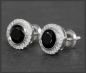 Preview: Ohrstecker mit 2,45ct Diamant & Onyx, 10K