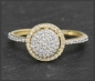 Preview: Cocktailring mit 0,45ct Diamanten, 10 Karat
