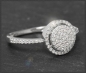 Preview: Cocktailring mit 0,45ct Diamanten, 10 Karat