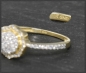 Preview: Cocktailring mit 0,38ct Diamanten, 10 Karat Gold