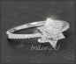 Preview: Ring mit 0,40ct Diamanten, Stern Damenring 10K Gold