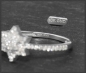 Preview: Ring mit 0,40ct Diamanten, Stern Damenring 10K Gold
