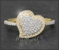 Preview: Herz Gold Ring mit 0,48ct Diamanten, 10 Karat