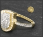 Preview: Herz Gold Ring mit 0,48ct Diamanten, 10 Karat