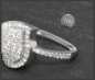 Preview: Herz Gold Ring mit 0,48ct Diamanten, 10 Karat