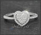 Preview: Herz Ring mit 0,45ct Diamanten, 10K Gold