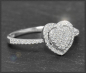 Preview: Herz Ring mit 0,45ct Diamanten, 10K Gold