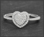 Preview: Herz Ring mit 0,45ct Diamanten, 10K Gold