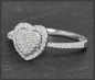 Preview: Herz Ring mit 0,45ct Diamanten, 10K Gold