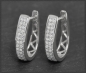Preview: Diamant Creolen mit 0,30ct, 10K (10 Karat) Gelbgold, Weißgold Damen Ohrringe
