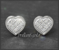Preview: Herz Ohrstecker 0,12ct Diamanten, 10K Gold