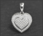 Preview: Anhänger 0,45ct Diamant Herz, 10K Gold